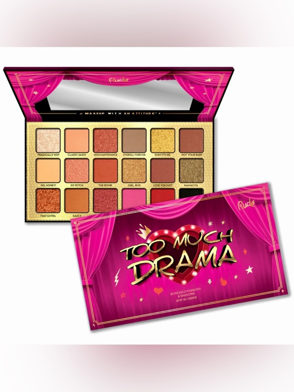 NWT•Too Much Drama Eyeshadow 18 count Palette